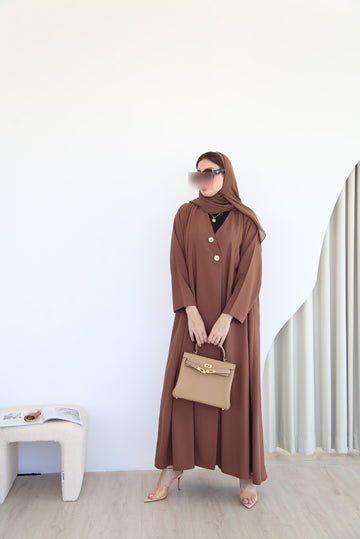 Abaya pratique en crêpe