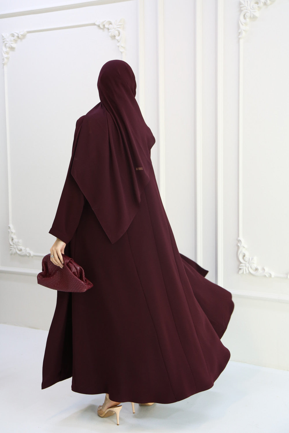 Abaya pratique en crêpe